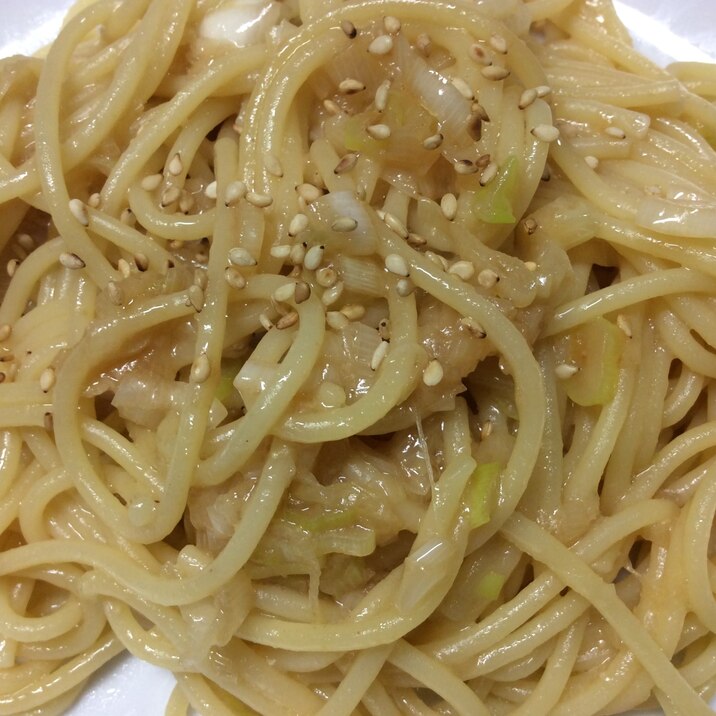 ネギ味噌パスタ炒め